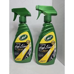 2 Pack Turtle Wax High Gloss Speed Wax Carnauba Depth Durability 16 oz each